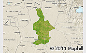 Satellite Map of Ixtla, shaded relief outside