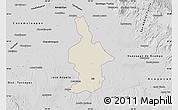 Shaded Relief Map of Ixtla, desaturated