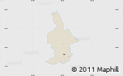 Shaded Relief Map of Ixtla, single color outside