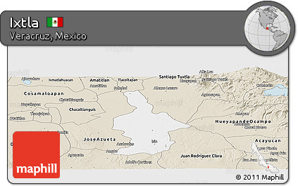 Classic Style Panoramic Map of Ixtla