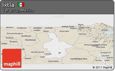 Classic Style Panoramic Map of Ixtla
