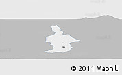 Gray Panoramic Map of Ixtla, single color outside