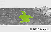 Physical Panoramic Map of Ixtla, desaturated