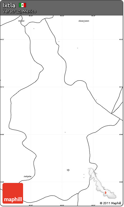 Blank Simple Map of Ixtla