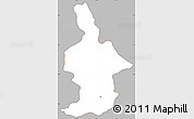 Gray Simple Map of Ixtla, cropped outside