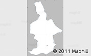 Gray Simple Map of Ixtla, single color outside