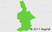Political Simple Map of Ixtla, single color outside