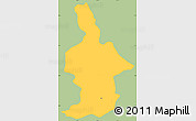 Savanna Style Simple Map of Ixtla, single color outside