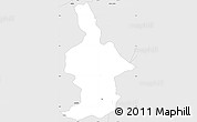 Silver Style Simple Map of Ixtla