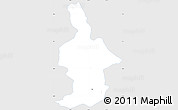 Silver Style Simple Map of Ixtla, single color outside