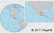 Gray Location Map of Jalcomulco, highlighted parent region, within the entire country