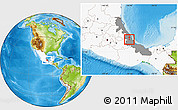 Physical Location Map of Jalcomulco, highlighted country, highlighted parent region