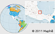 Political Location Map of Jalcomulco, highlighted country