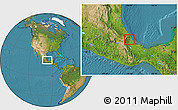 Satellite Location Map of Jalcomulco
