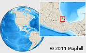 Shaded Relief Location Map of Jalcomulco