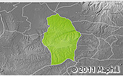 Physical 3D Map of Juan Rodriguez Clara, desaturated