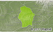 Physical 3D Map of Juan Rodriguez Clara, semi-desaturated