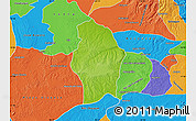 Physical Map of Juan Rodriguez Clara, political outside