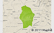 Physical Map of Juan Rodriguez Clara, shaded relief outside