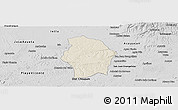 Shaded Relief Panoramic Map of Juan Rodriguez Clara, desaturated
