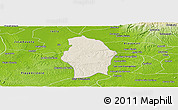 Shaded Relief Panoramic Map of Juan Rodriguez Clara, physical outside