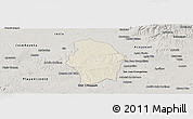 Shaded Relief Panoramic Map of Juan Rodriguez Clara, semi-desaturated