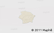 Shaded Relief Panoramic Map of Juan Rodriguez Clara, single color outside