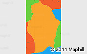 Political Simple Map of Juan Rodriguez Clara