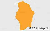 Political Simple Map of Juan Rodriguez Clara, single color outside