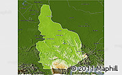 Physical 3D Map of Las Choapas, darken