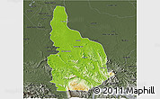 Physical 3D Map of Las Choapas, darken, semi-desaturated