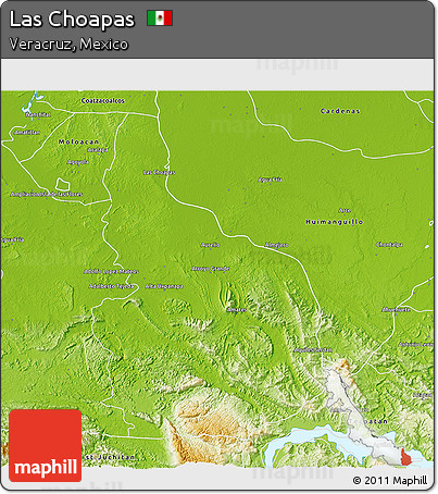 Physical 3D Map of Las Choapas