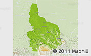 Physical 3D Map of Las Choapas, lighten