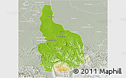 Physical 3D Map of Las Choapas, lighten, semi-desaturated