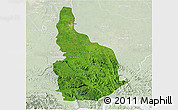 Satellite 3D Map of Las Choapas, lighten