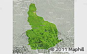 Satellite 3D Map of Las Choapas, lighten, semi-desaturated