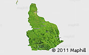 Satellite 3D Map of Las Choapas, single color outside