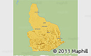 Savanna Style 3D Map of Las Choapas, single color outside