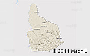 Shaded Relief 3D Map of Las Choapas, single color outside