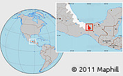 Gray Location Map of Las Choapas, highlighted parent region