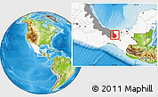 Physical Location Map of Las Choapas, highlighted country, highlighted parent region