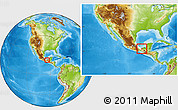 Physical Location Map of Las Choapas, highlighted parent region, within the entire country
