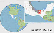 Savanna Style Location Map of Las Choapas, highlighted country, highlighted parent region