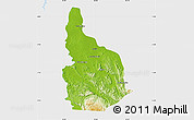 Physical Map of Las Choapas, single color outside