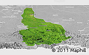 Satellite Panoramic Map of Las Choapas, lighten, desaturated