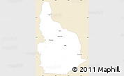 Classic Style Simple Map of Las Choapas, single color outside