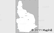 Gray Simple Map of Las Choapas, single color outside
