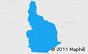 Political Simple Map of Las Choapas, single color outside