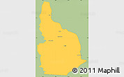 Savanna Style Simple Map of Las Choapas, single color outside