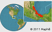 Satellite Location Map of Veracruz